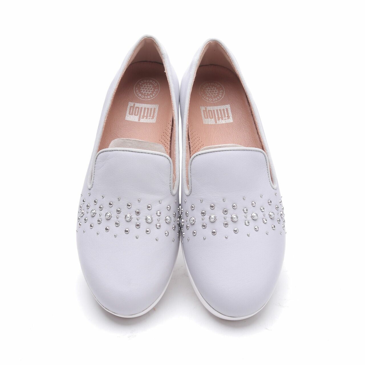 Fitflop Audrey Pearl Stud Smoking Slippers Flats