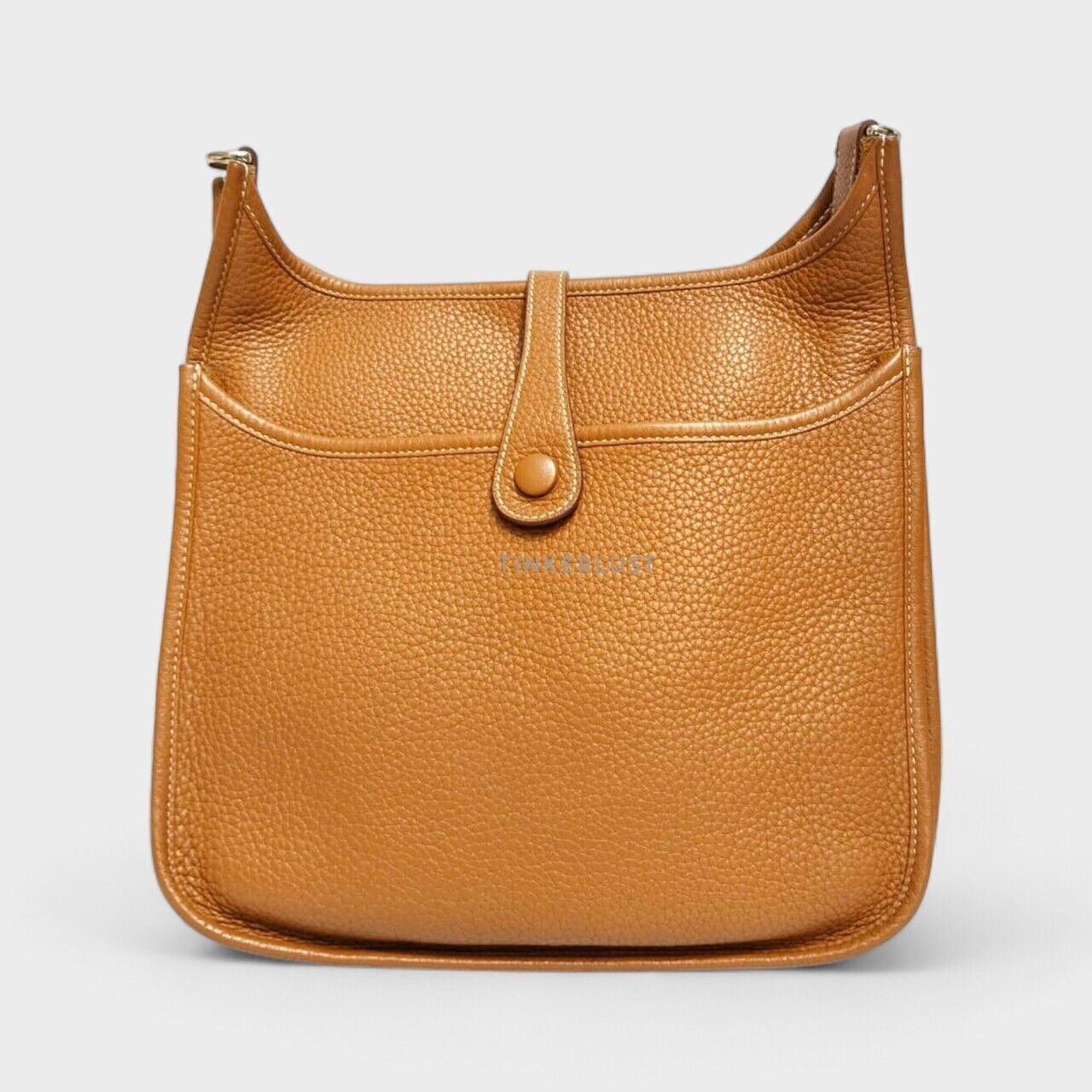 Hermes Evelyne PM Gold #Q 2013 PHW Shoulder Bag