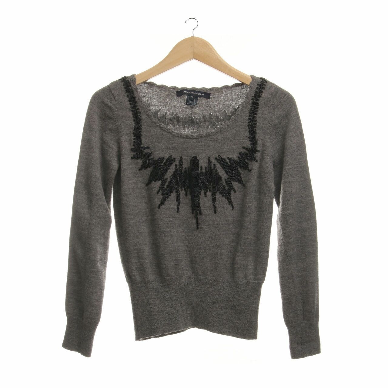 French Connection Grey Knit Blouse