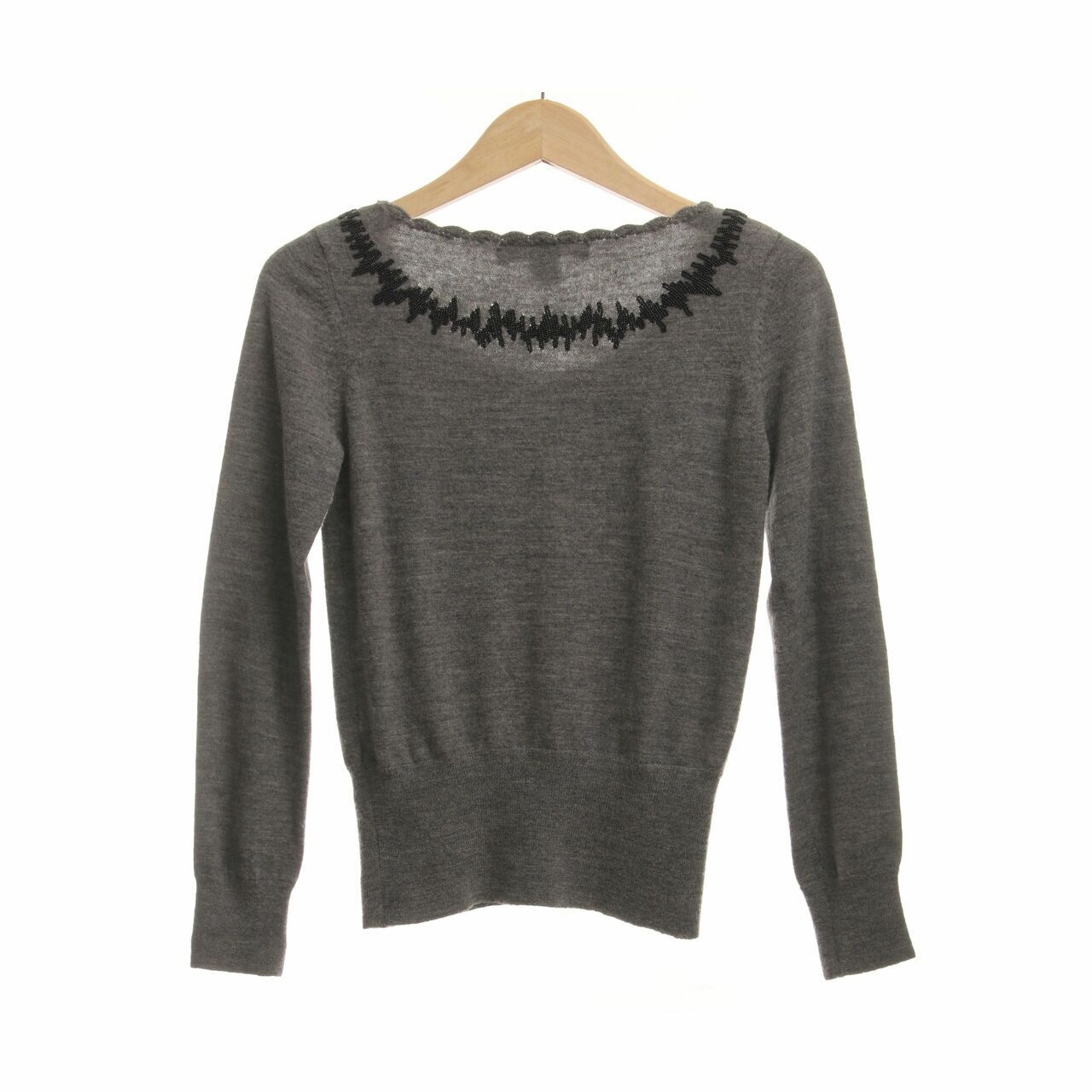 French Connection Grey Knit Blouse
