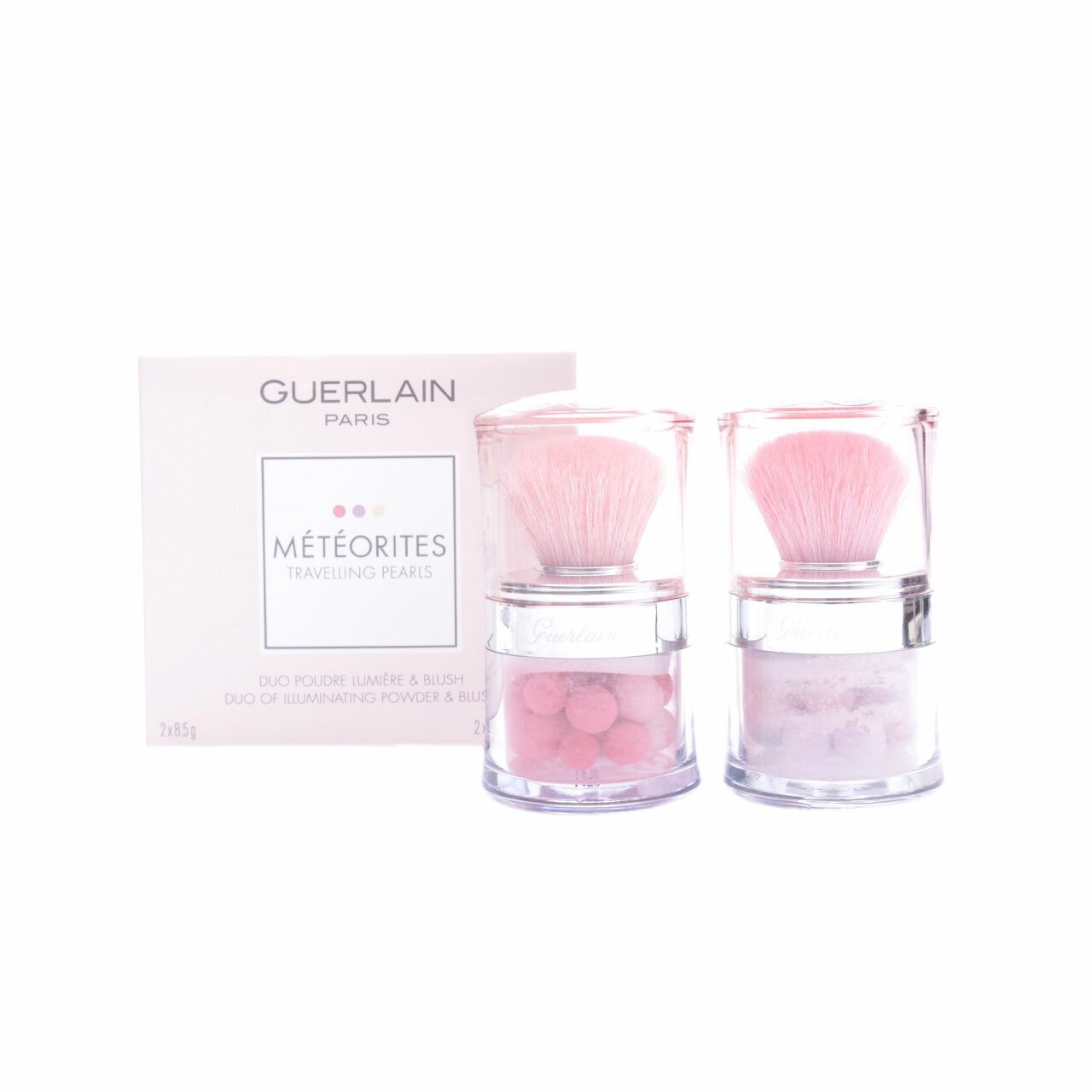 Guerlain 2 Clair/Light Meteorites Travelling Pearl Duo Of Illuminating Powder & Blush Faces