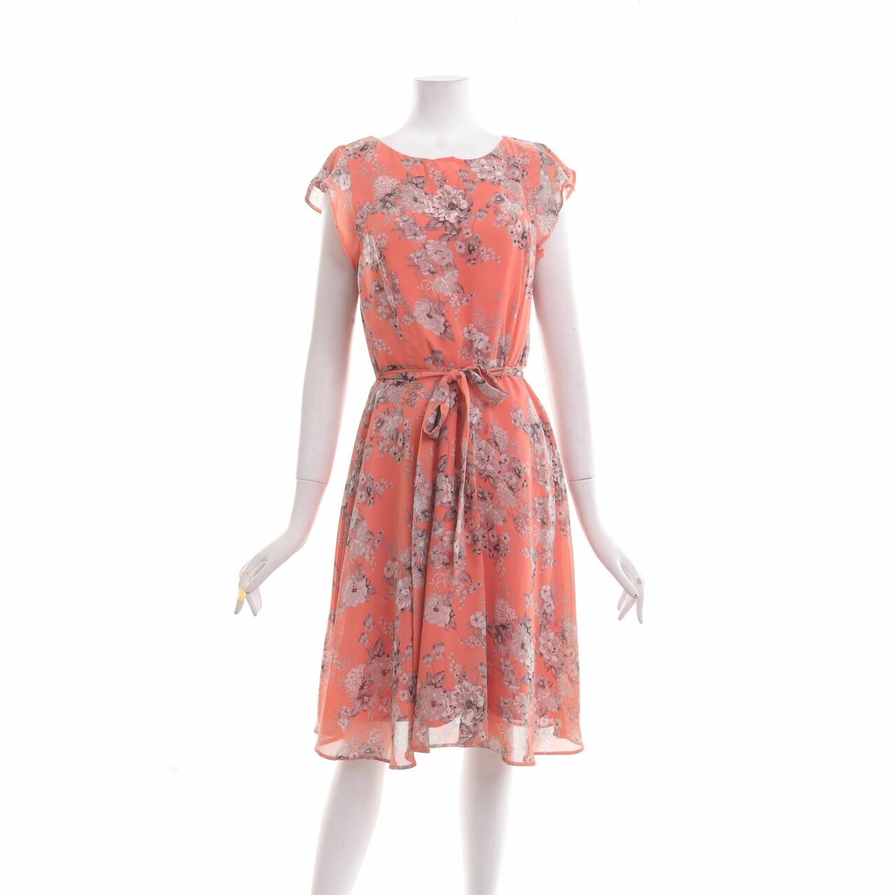 Wallis Orange Floral Midi Dress