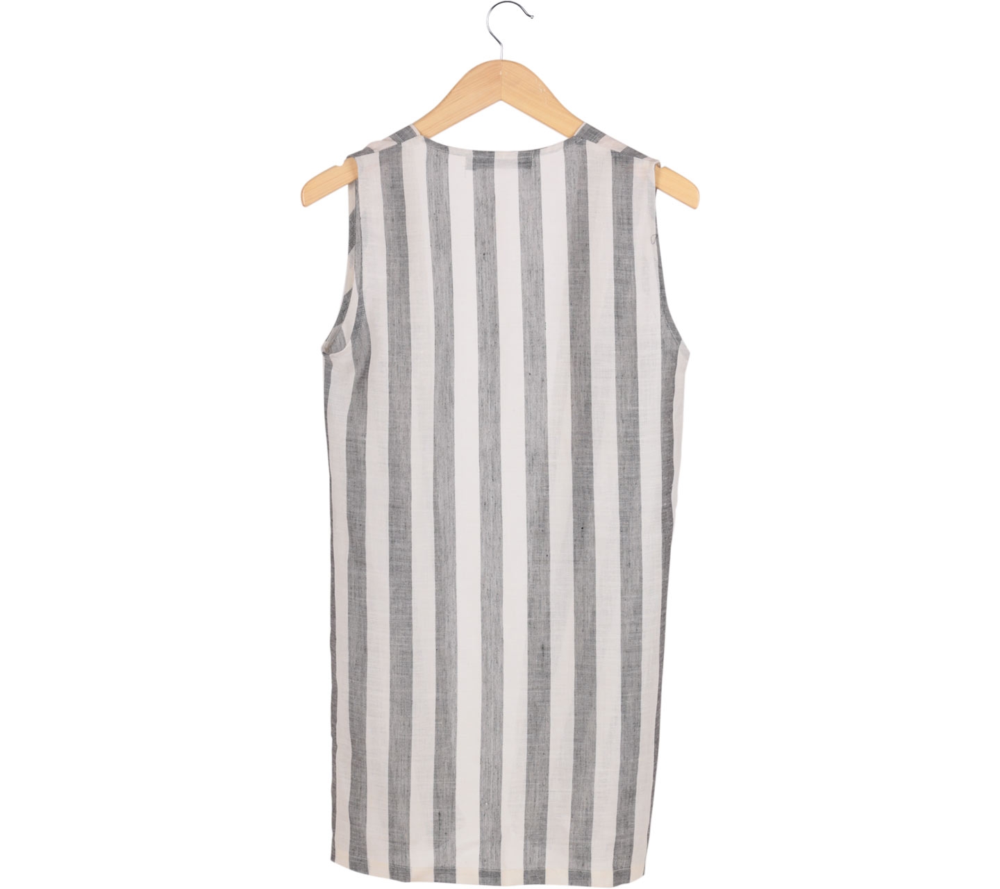 Bambina Closet Grey And Off White Striped Vest