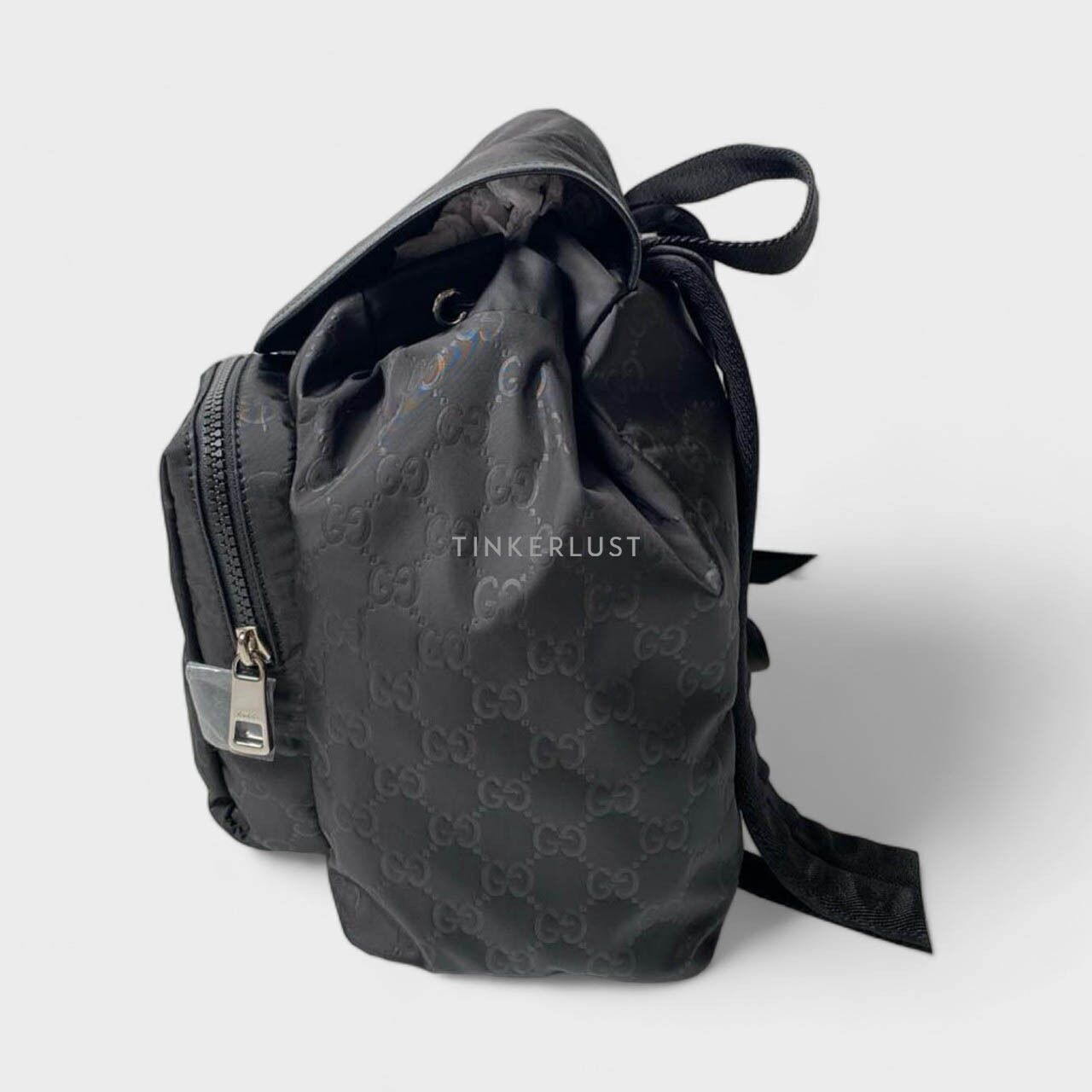 Gucci Rucksack Black Monogram Nylon Backpack