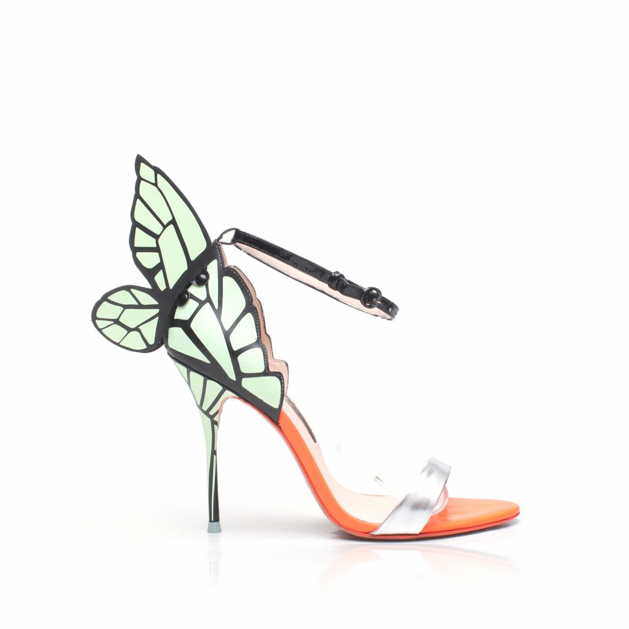 Sophia Webster Multicolor Leather Chiara Butterfly Wing Open Toe Heels