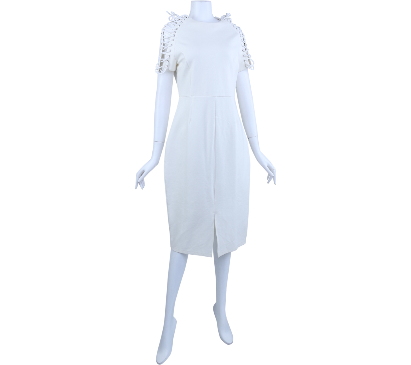 Lavish Alice Off White Midi Dress