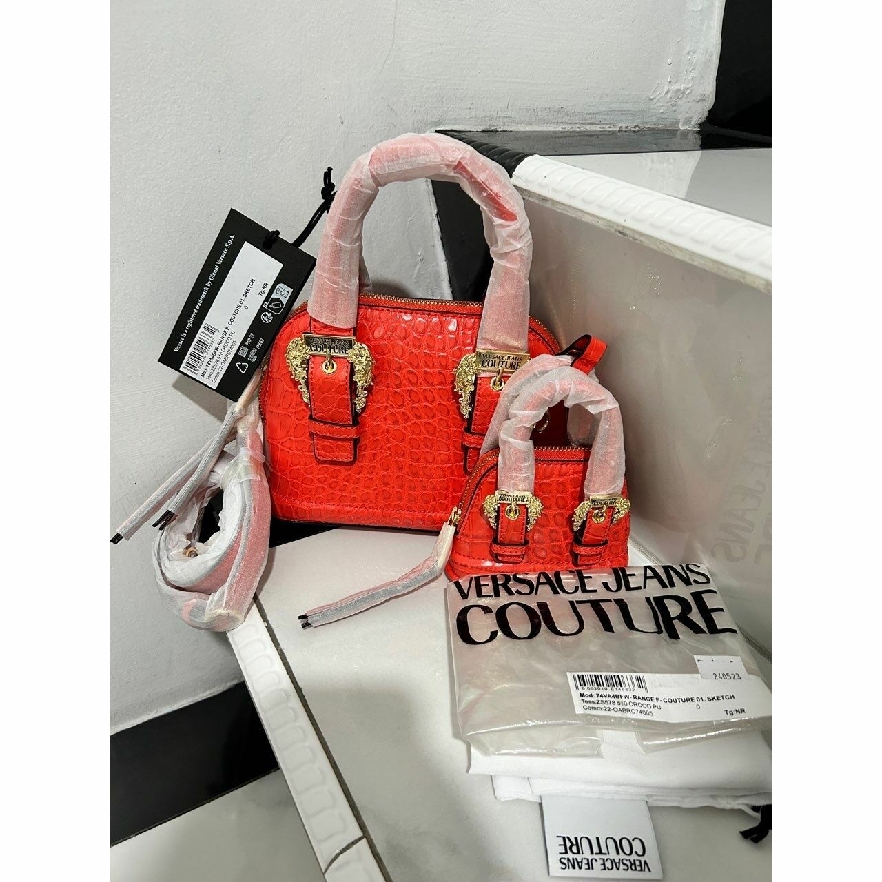 Versace Jeans Couture Orange Sling Bag