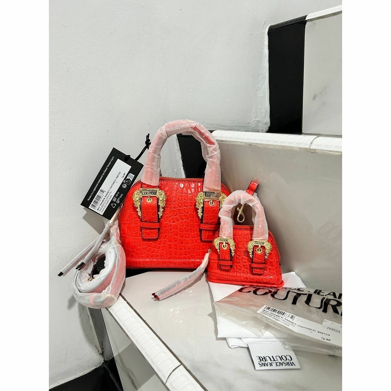 Versace Jeans Couture Orange Sling Bag