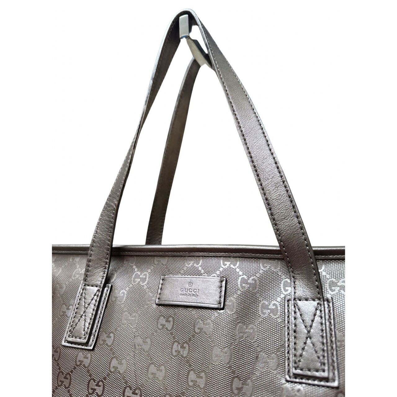 Gucci Silver Tote Bag