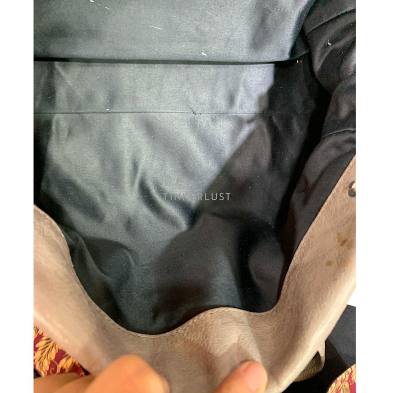Miu Miu Vitello Shine Leather Grey Shoulder Bag