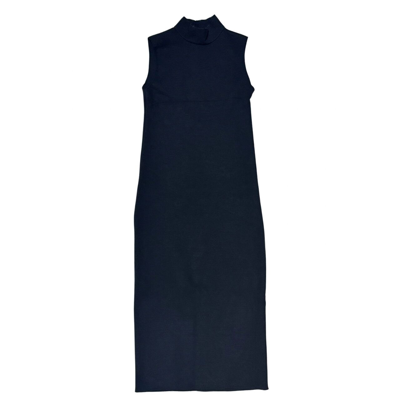 Zara Black Stretch Knit Midi Dress