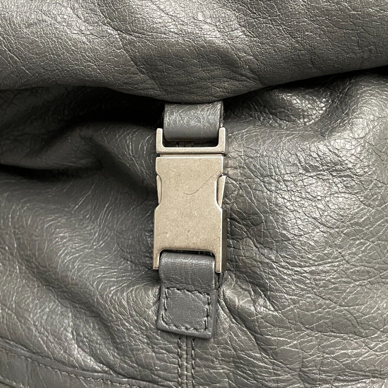 Balenciaga Grey Drawstring Backpack
