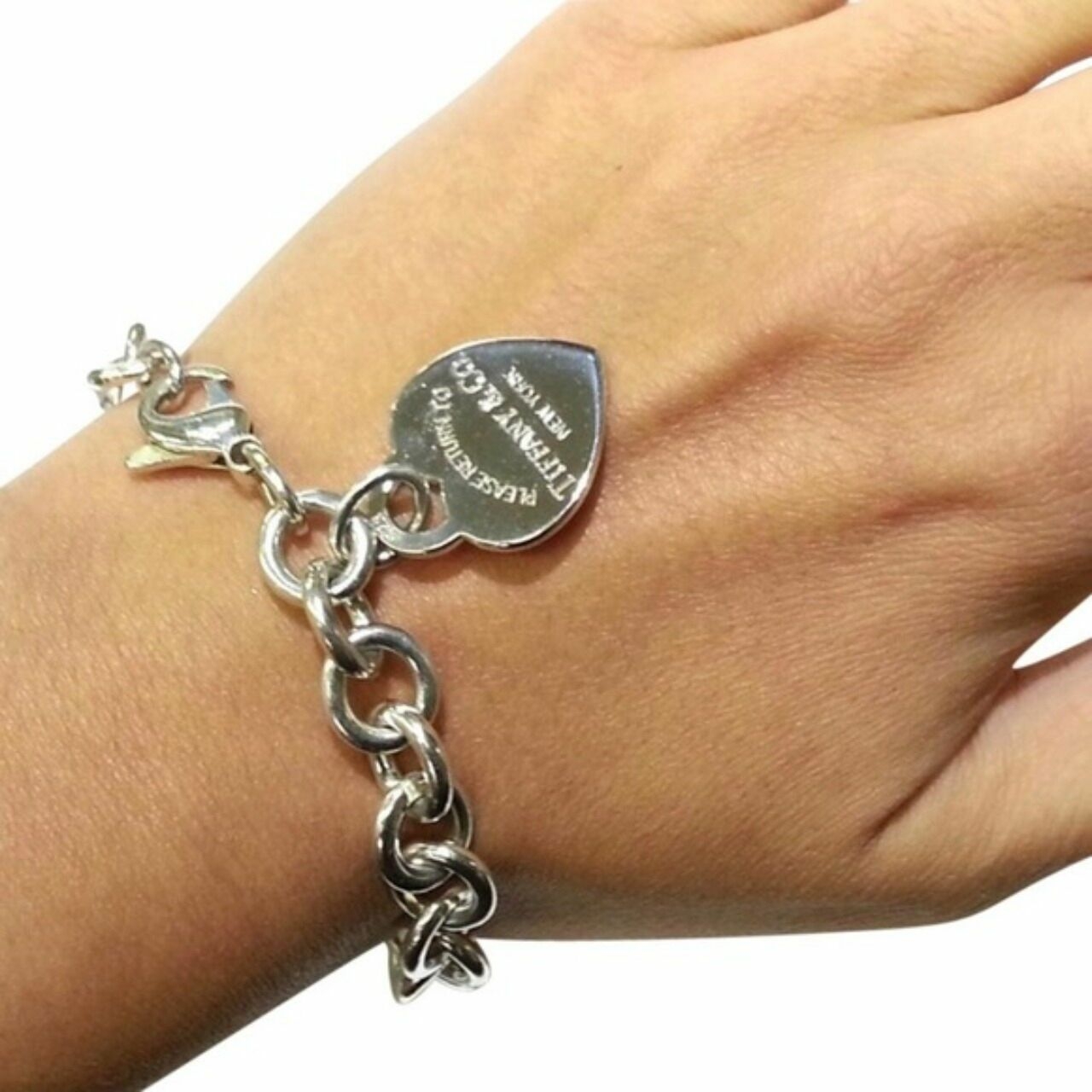 Tiffany & Co. Silver Perhiasan (return To Tiffany® Heart Tag Bracelet In Silver)