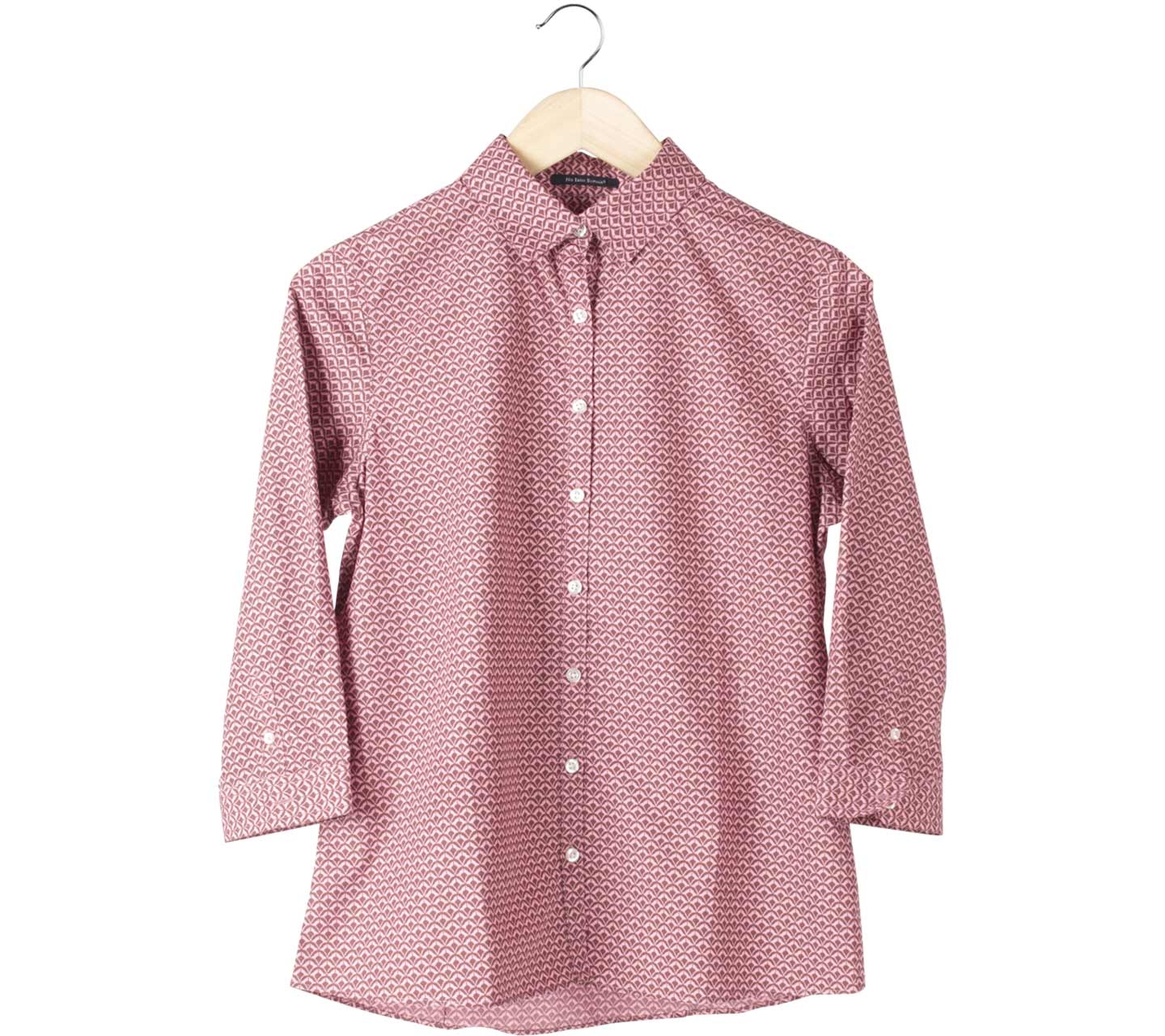 Lands'End Pink And Brown Shirt