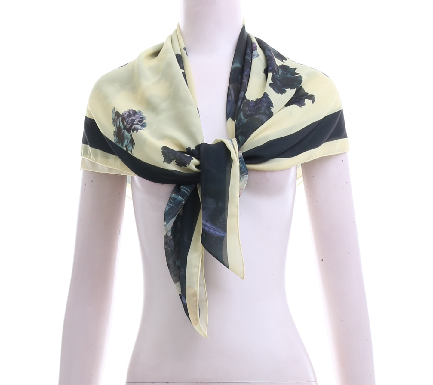 Laison Patterned Yellow Black Scarf