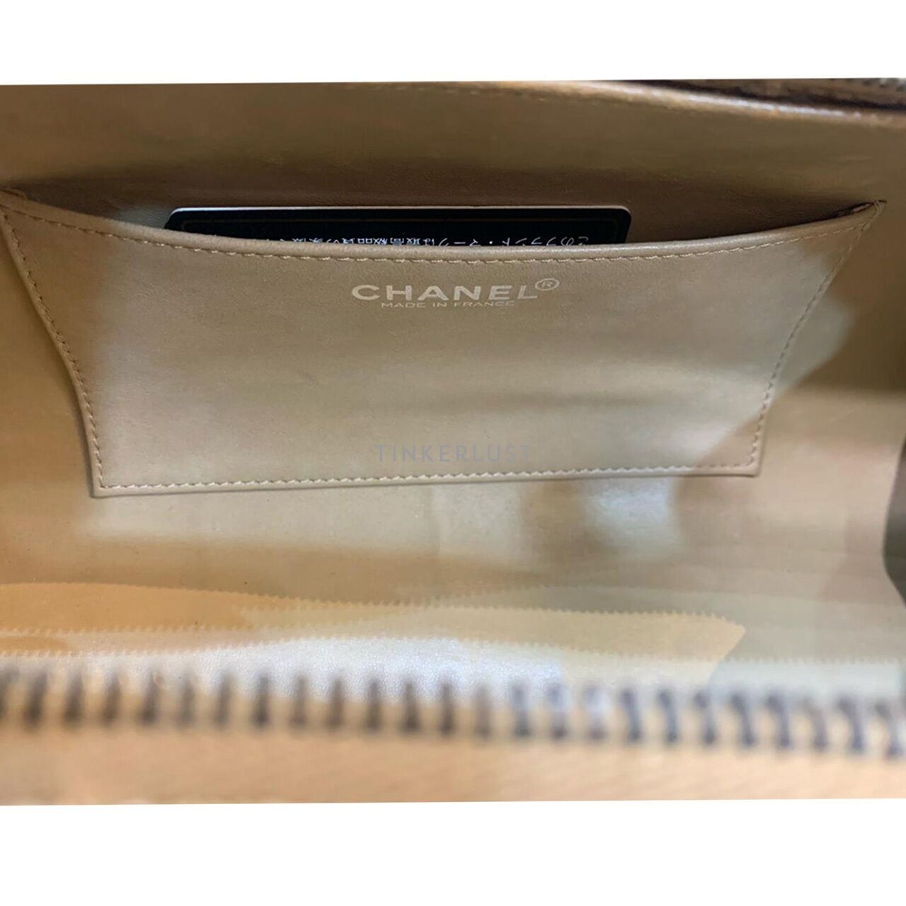 Chanel Puzzle Vintage Tweed Nude #6 Handbag 
