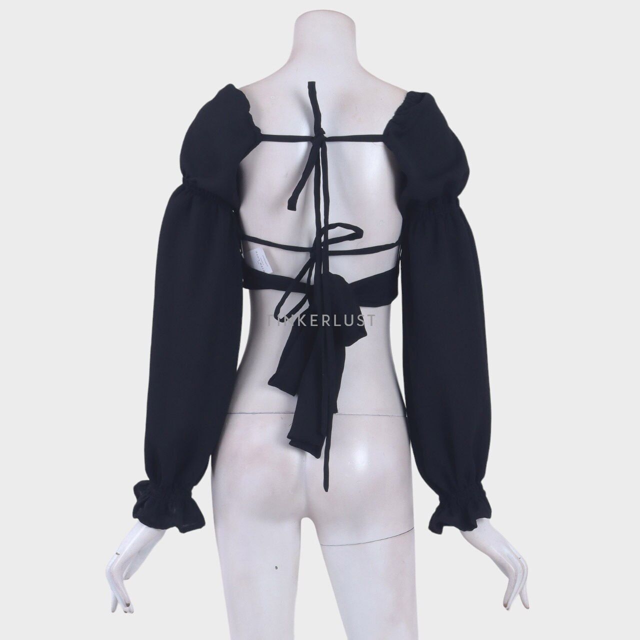 With Love Black Backless Blouse