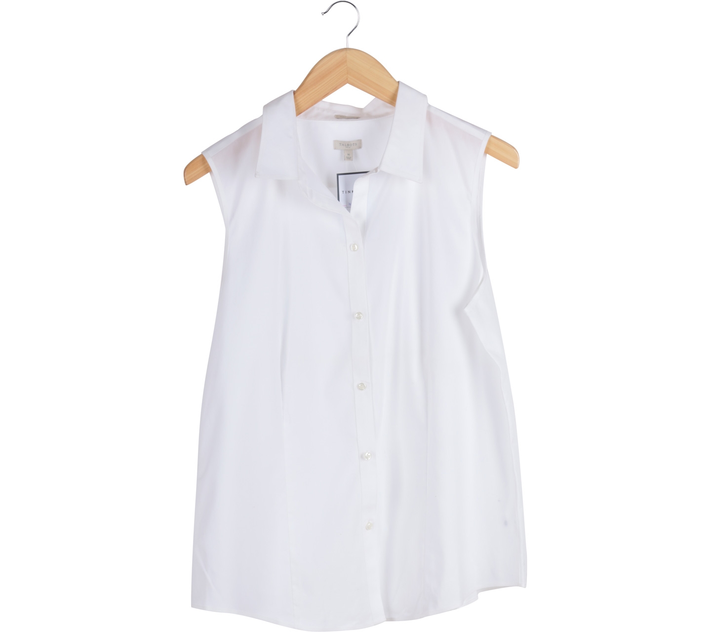 Talbots White Sleeveless Shirt