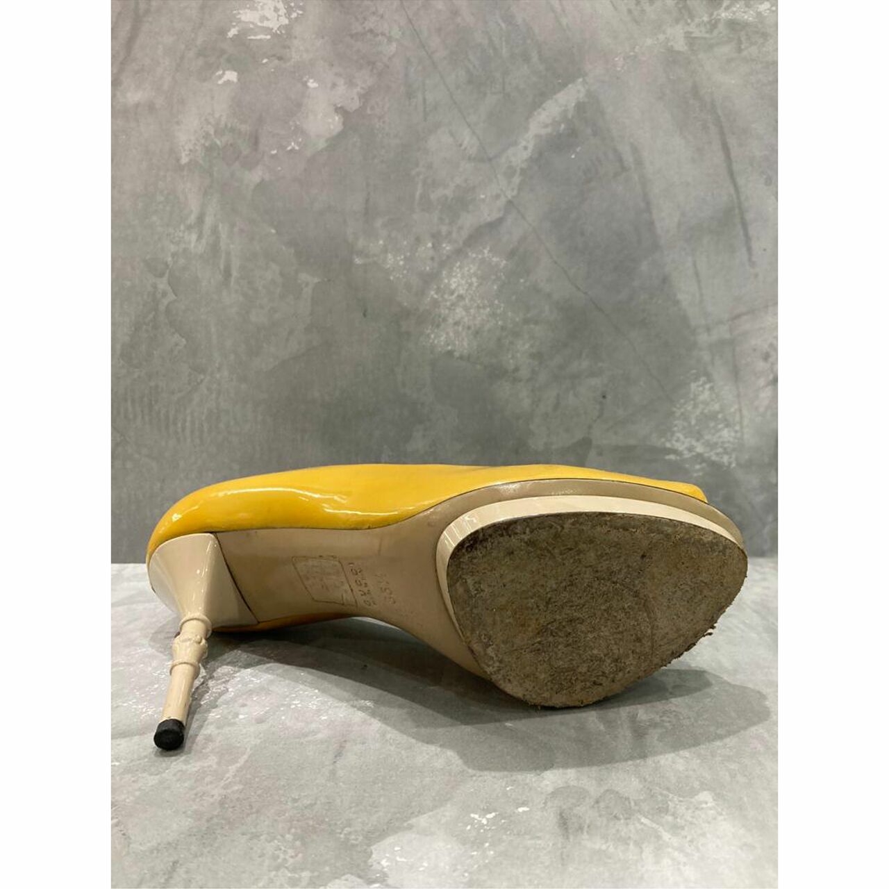 Sergio Rossi Patent Yellow Heels