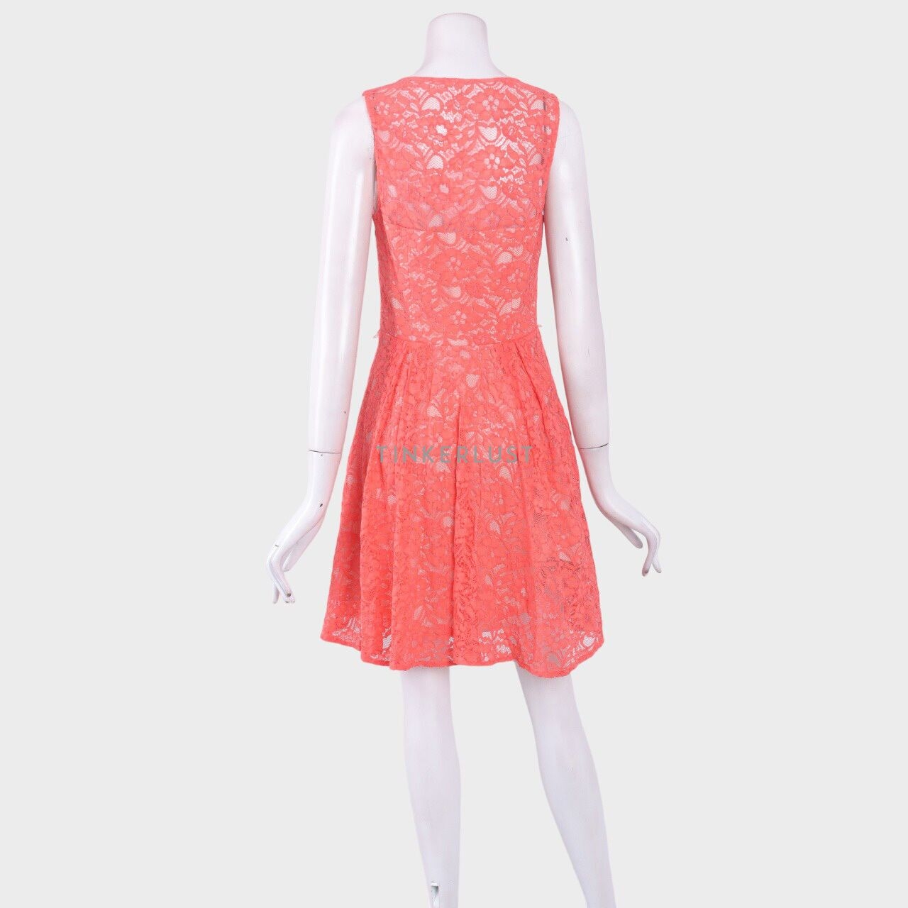 Oasis Coral Lace Mini Dress