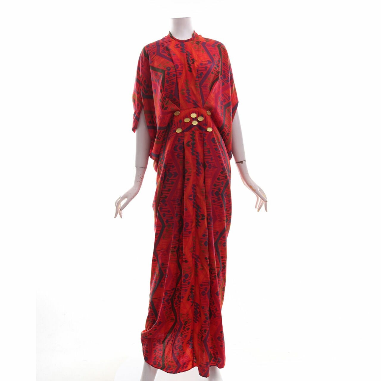 Febianihermaini Red Caftan Long Dress