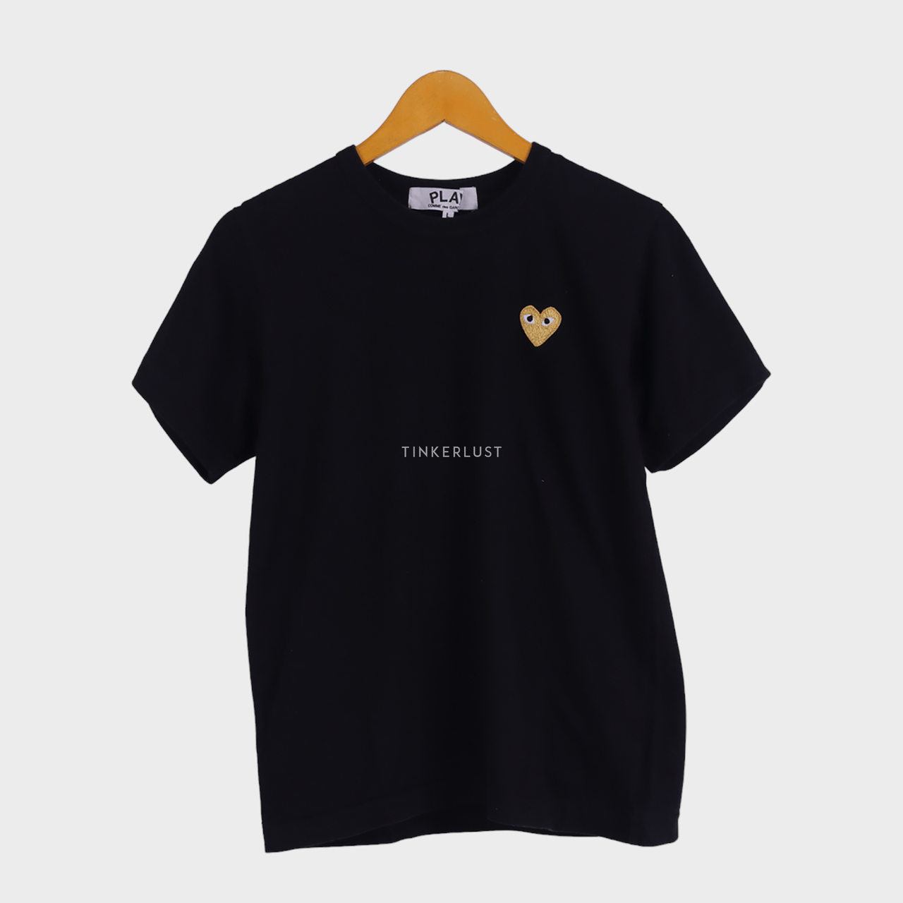 Play Comme des Garcons Gold Heart Black Tshirt 