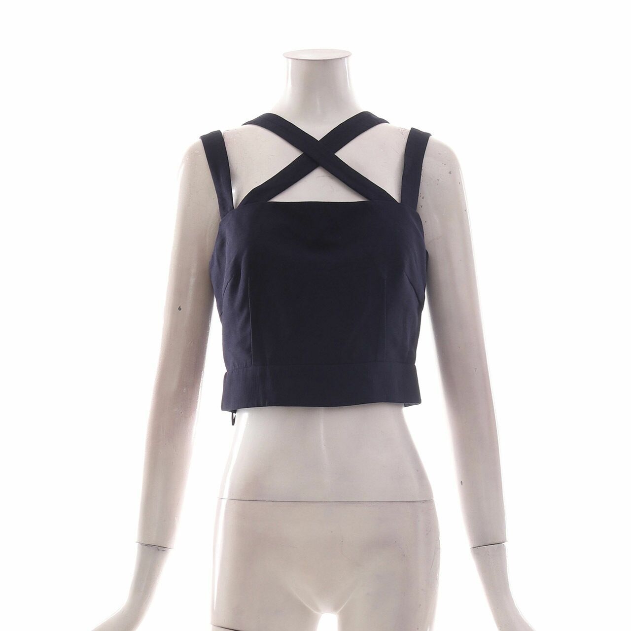 Finders Keepers Navy Cropped Sleeveless