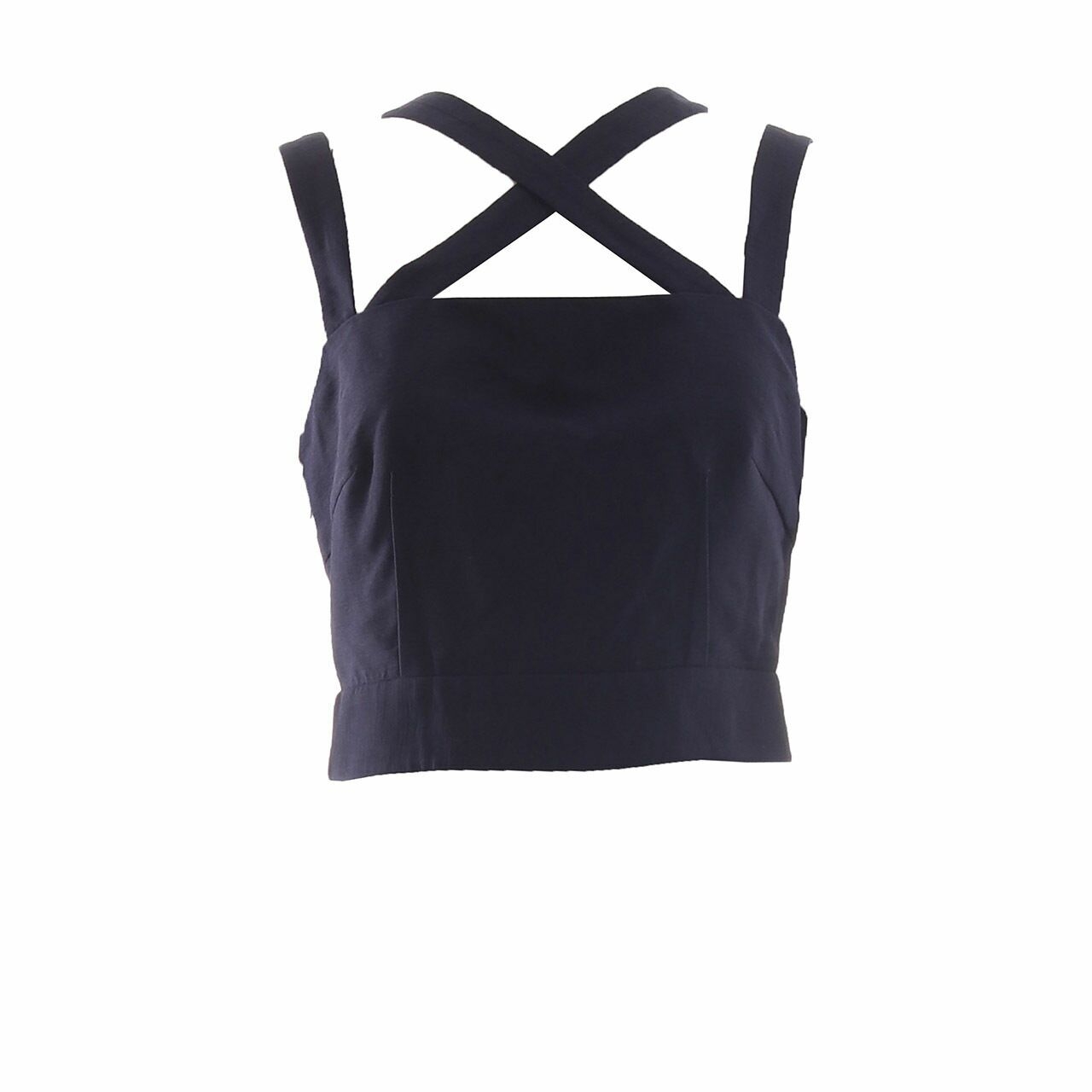 Finders Keepers Navy Cropped Sleeveless
