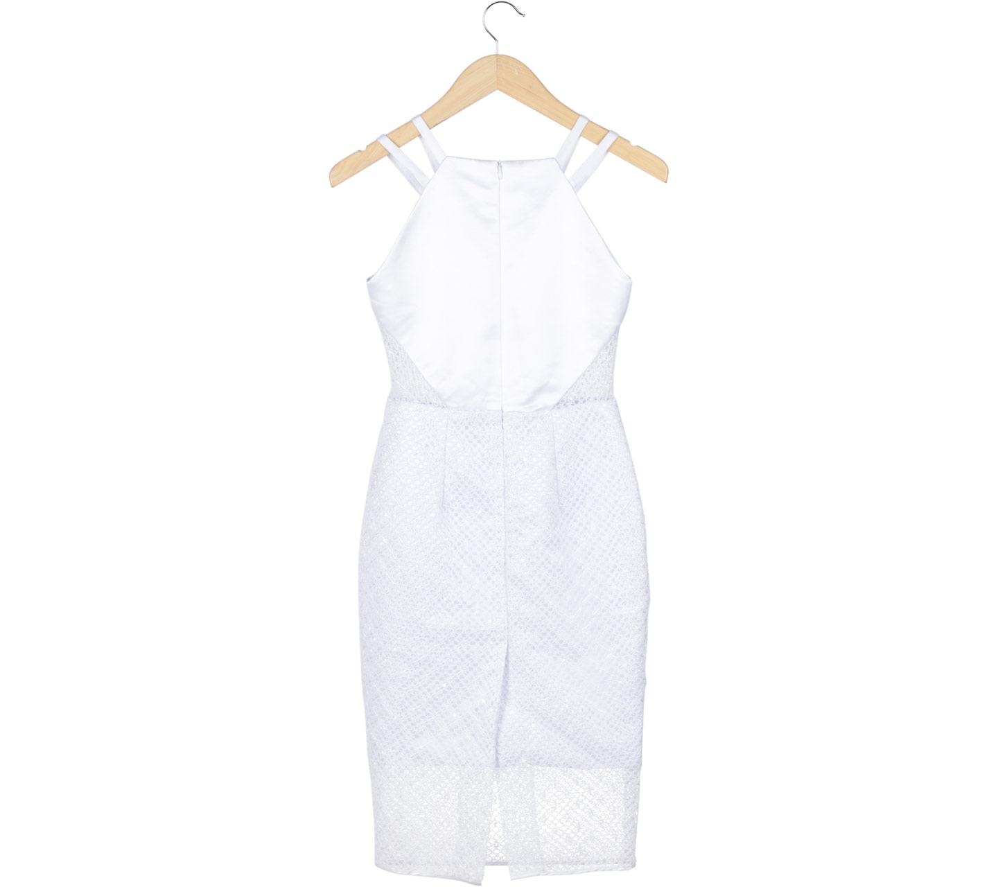 Theresa Debby White Cut Out Sleeveless Midi Dress