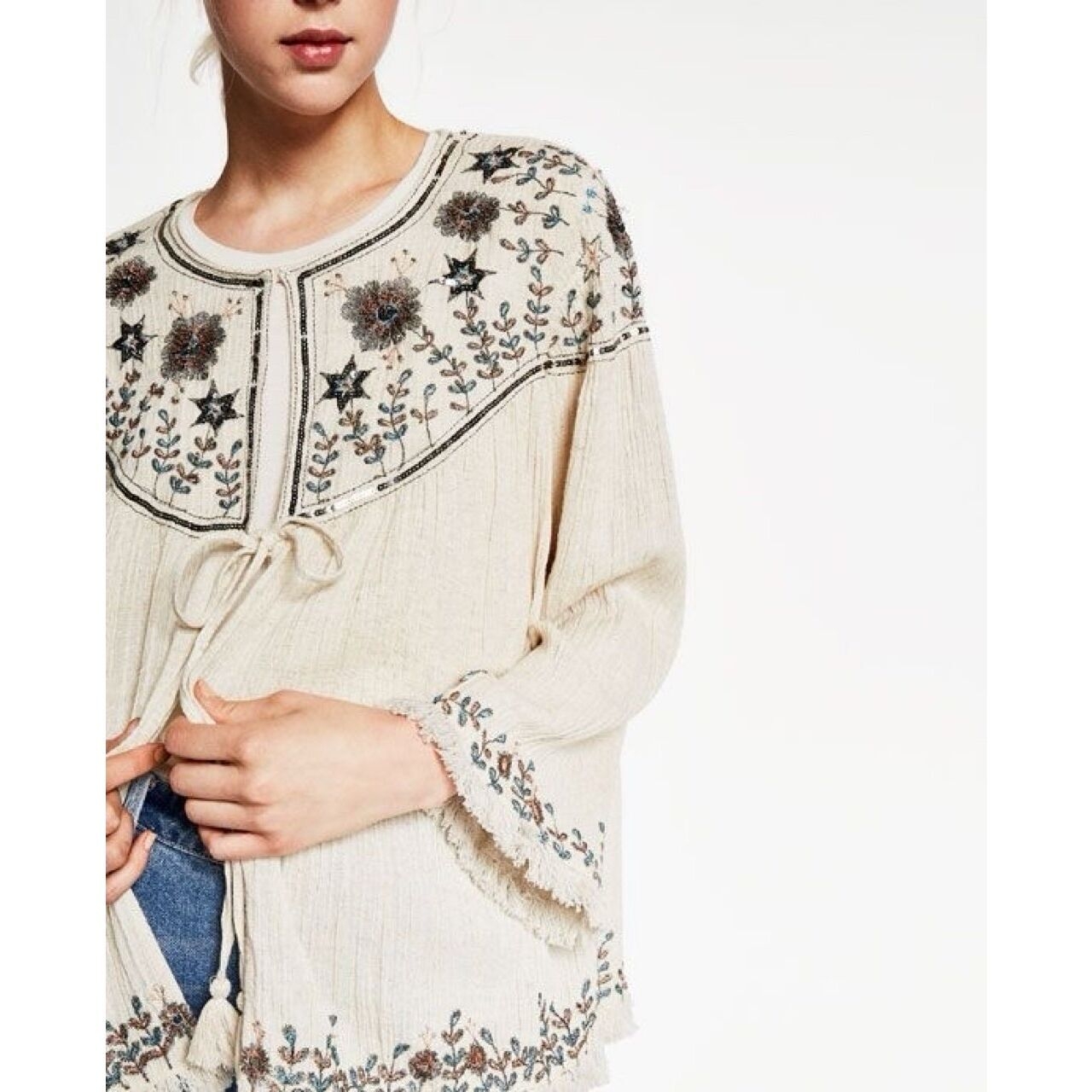 Zara Bohemian Embroidery Outwear 