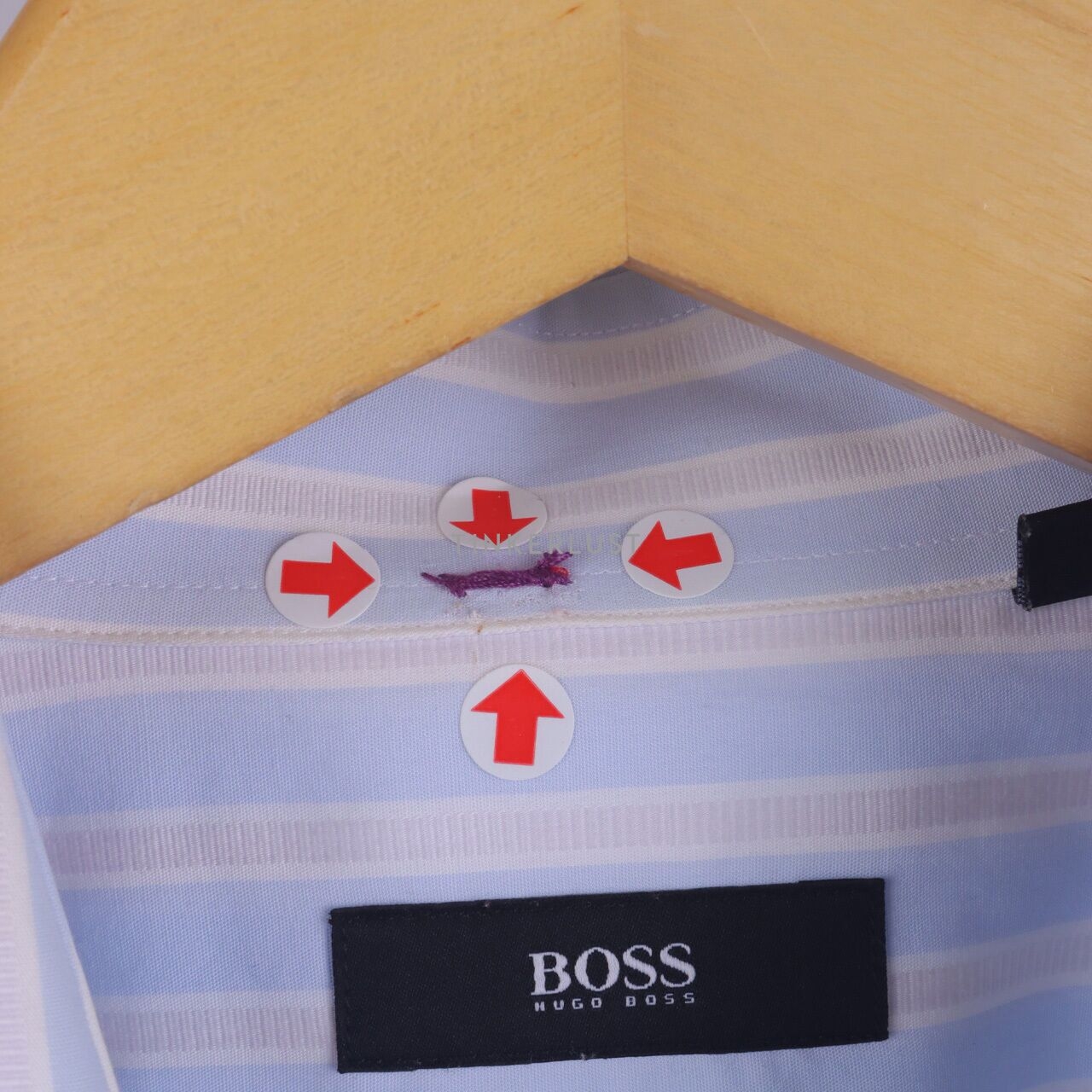 Boss by Hugo Boss Blue & White Sripes Long Sleeve Shirt