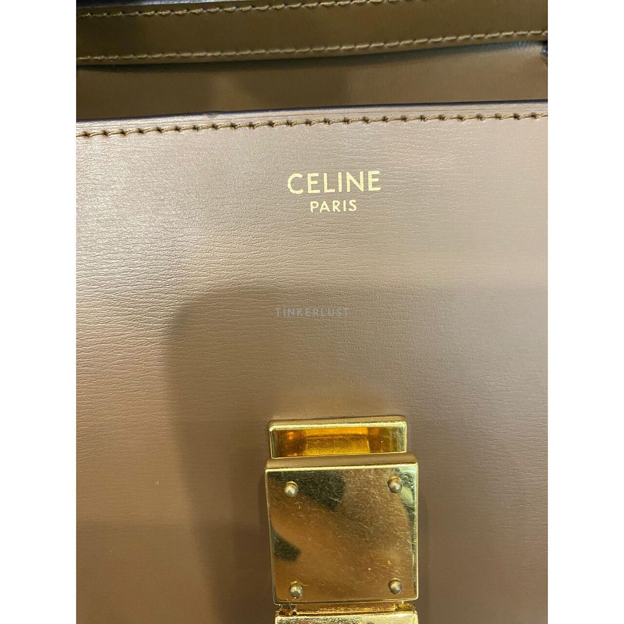 Celine Box Small Leather Brown GHW 2019 Sling Bag