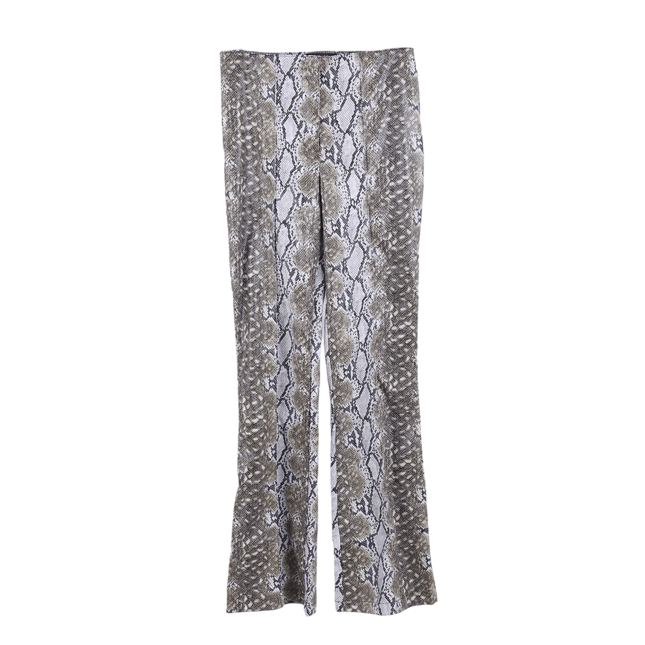 Asos Design Leather Look Flare Trouser in Snake Print