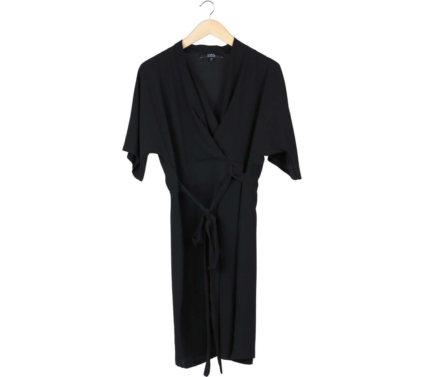 Star by Julienmacdonald Black Wrap Midi Dress