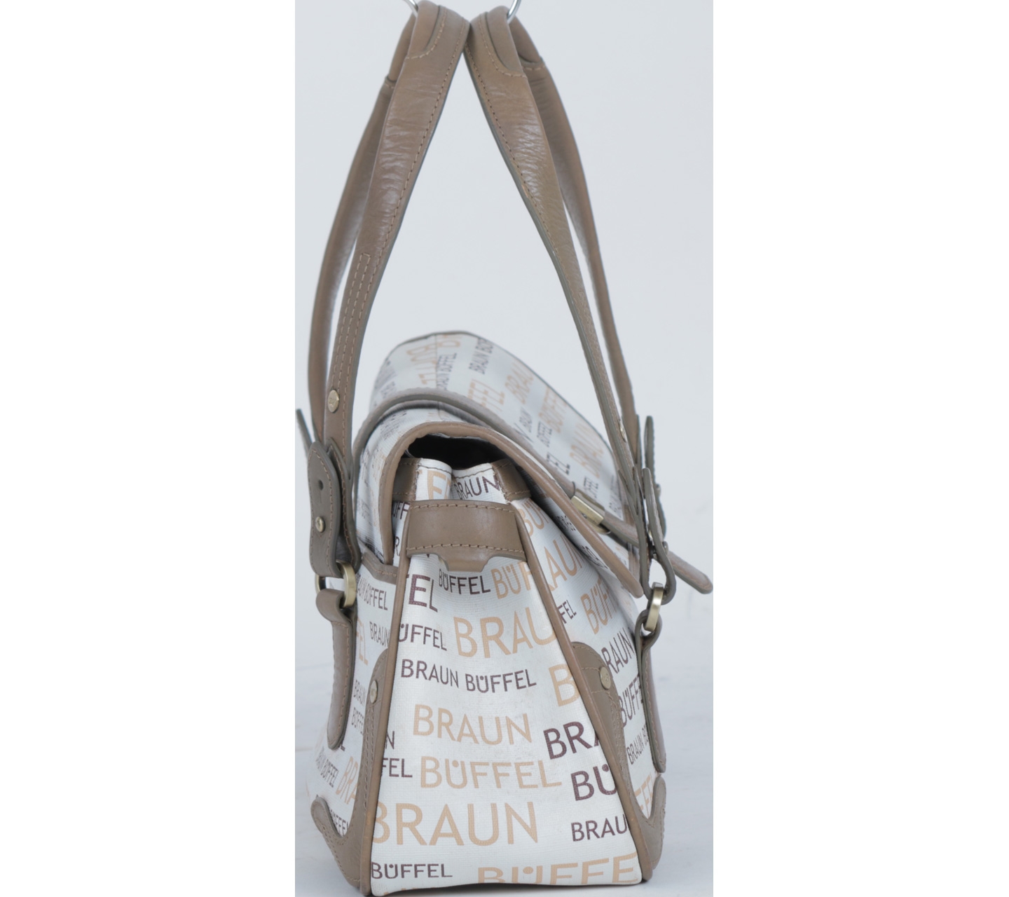 Braun Buffle White And Brown Handbag