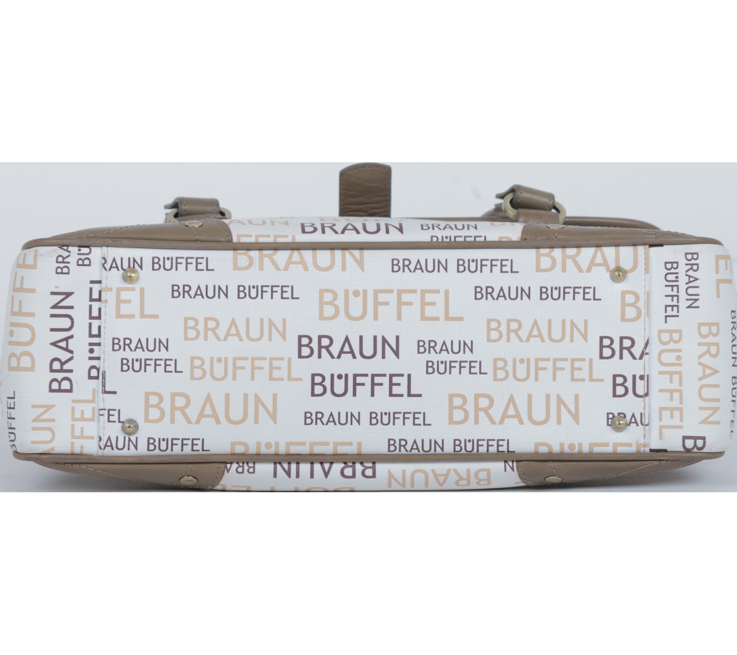 Braun Buffle White And Brown Handbag