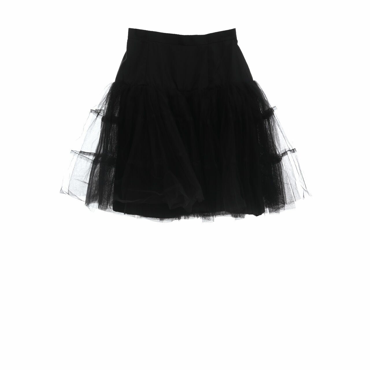 Hellopupu Black Tulle Mini Skirt