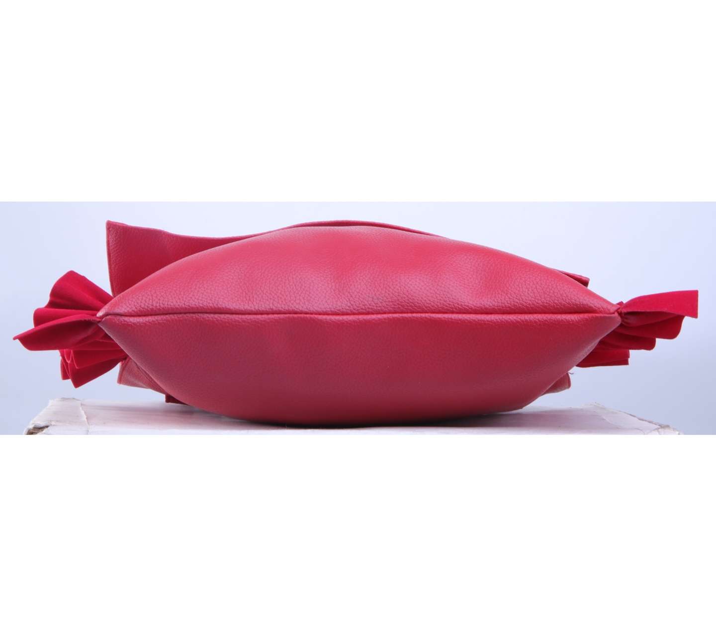 Mannequin Plastic Red Ruffle Flap Sling Bag