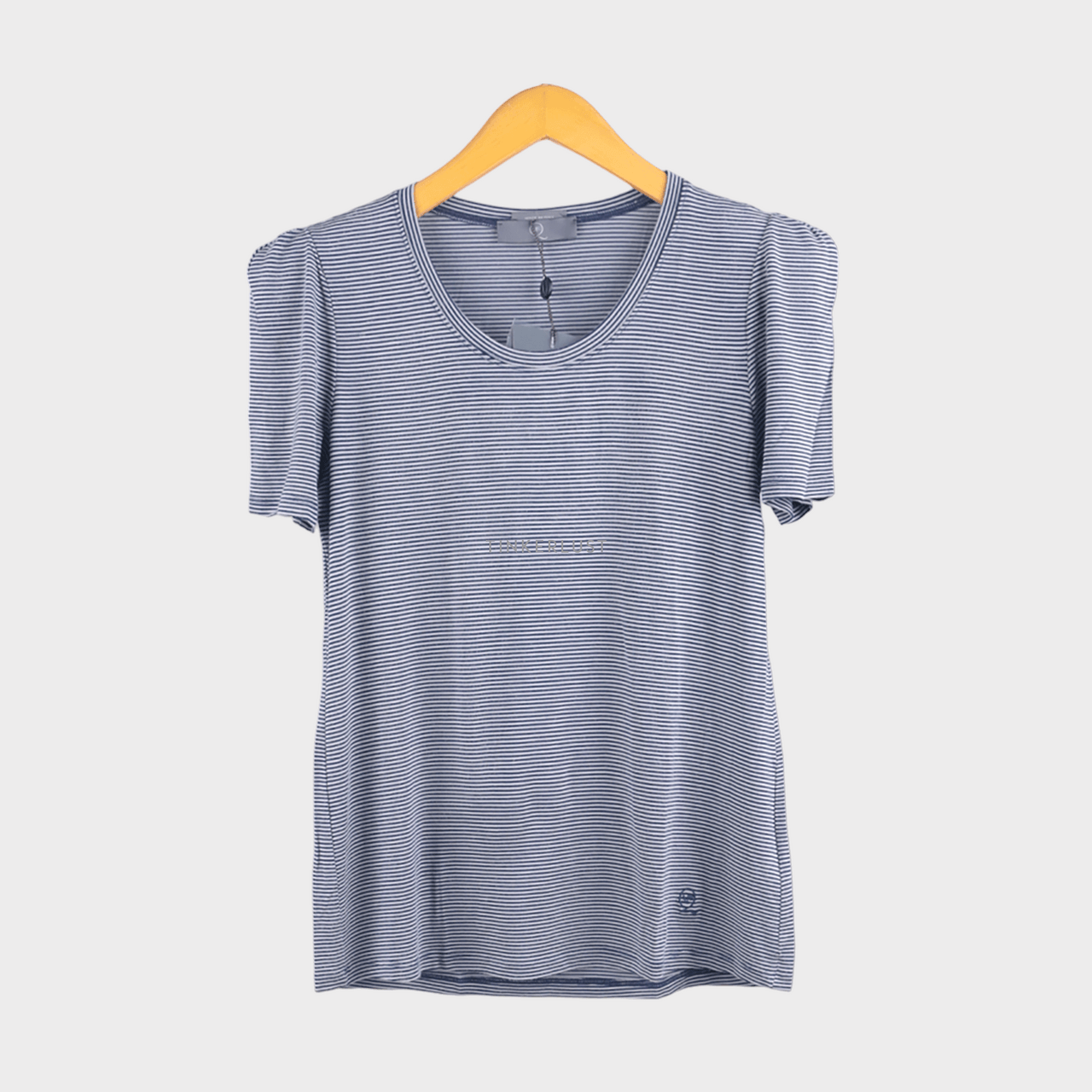 McQ Alexander McQueen Blue & Grey Stripes T-Shirt