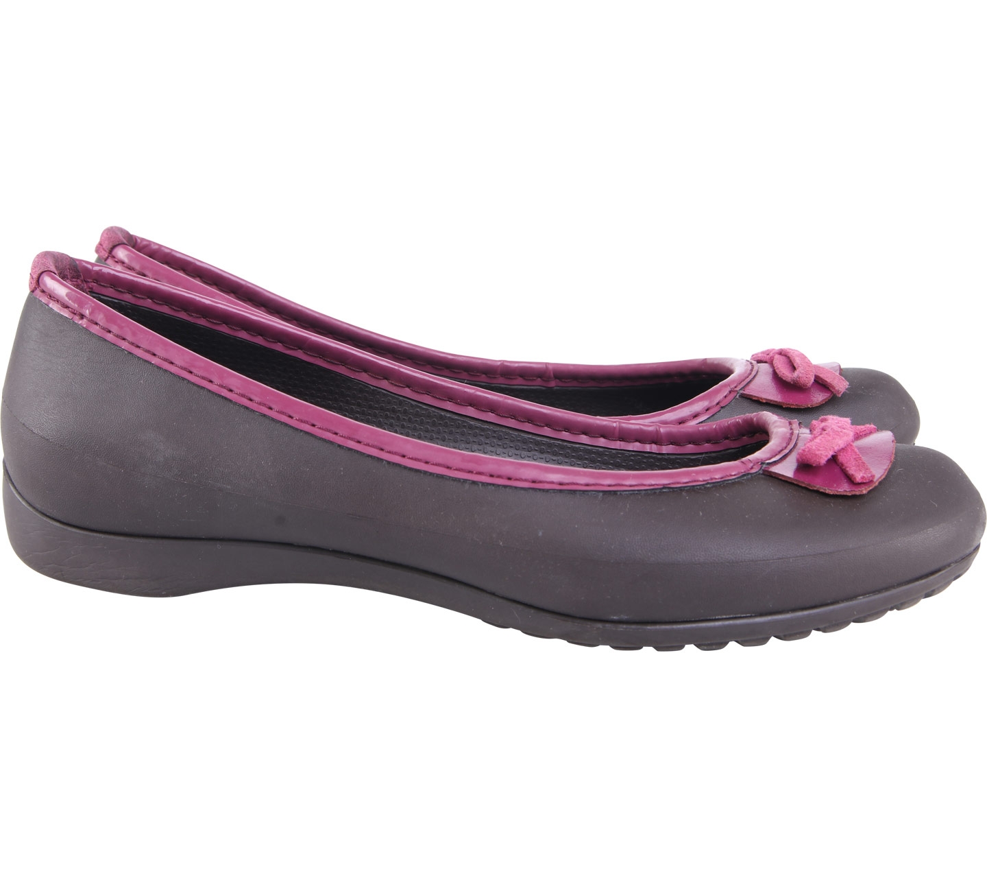 Crocs Brown And Purple Flats