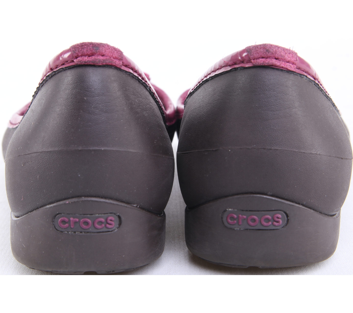 Crocs Brown And Purple Flats