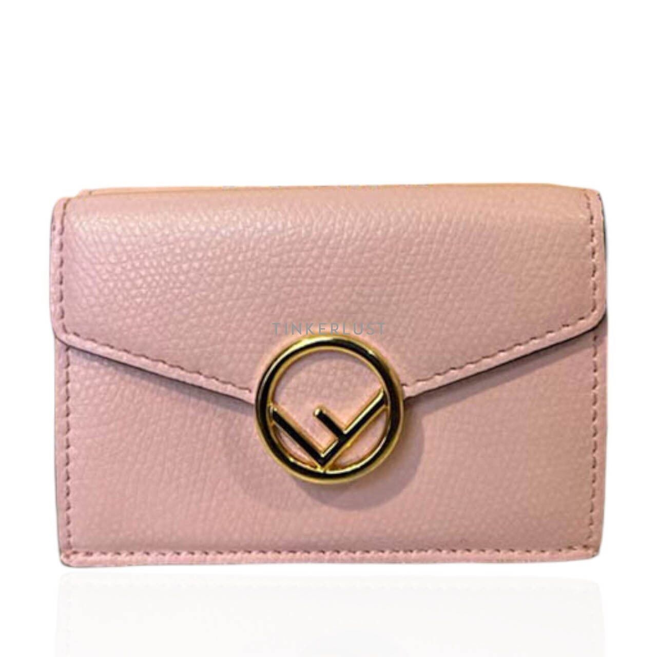 Fendi Trifold Wallet Pink Leather Wallet