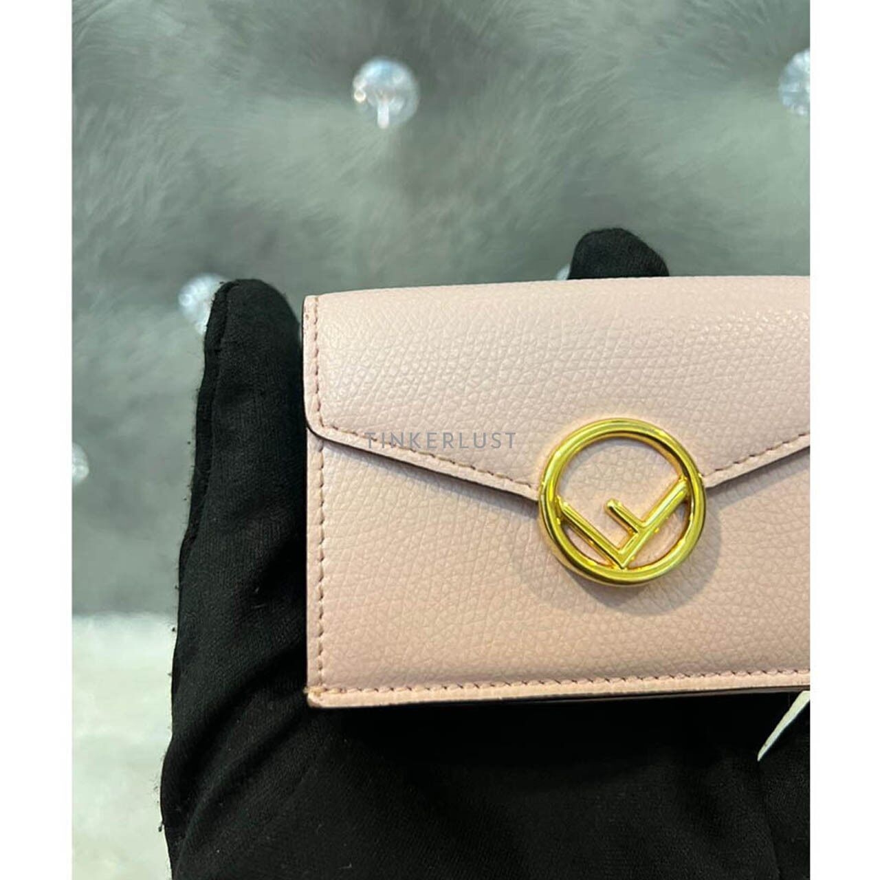 Fendi Trifold Wallet Pink Leather Wallet