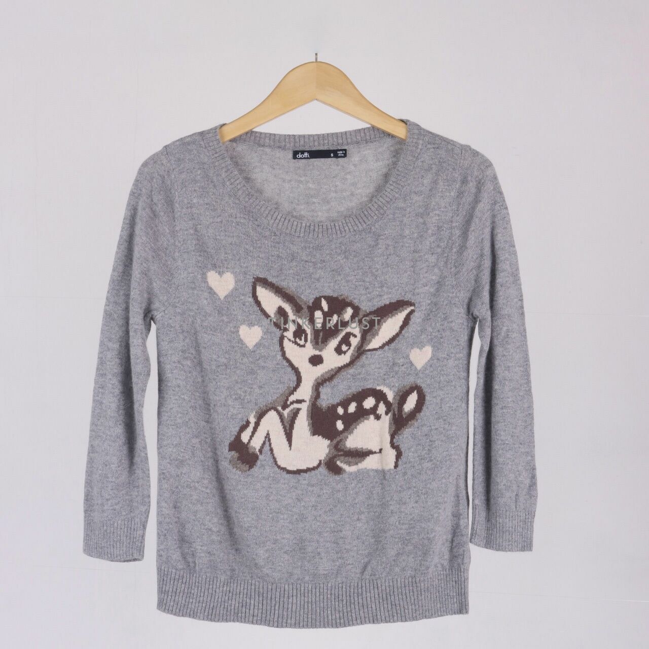 Dotti Grey Animal Print Sweater