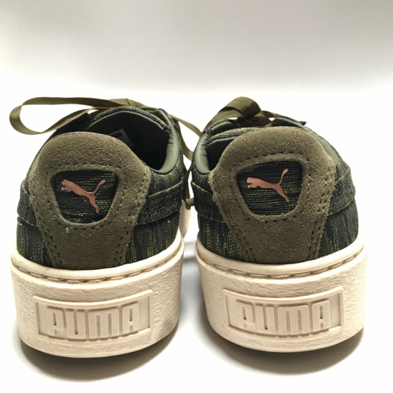 Puma Olive Geometric Sneakers