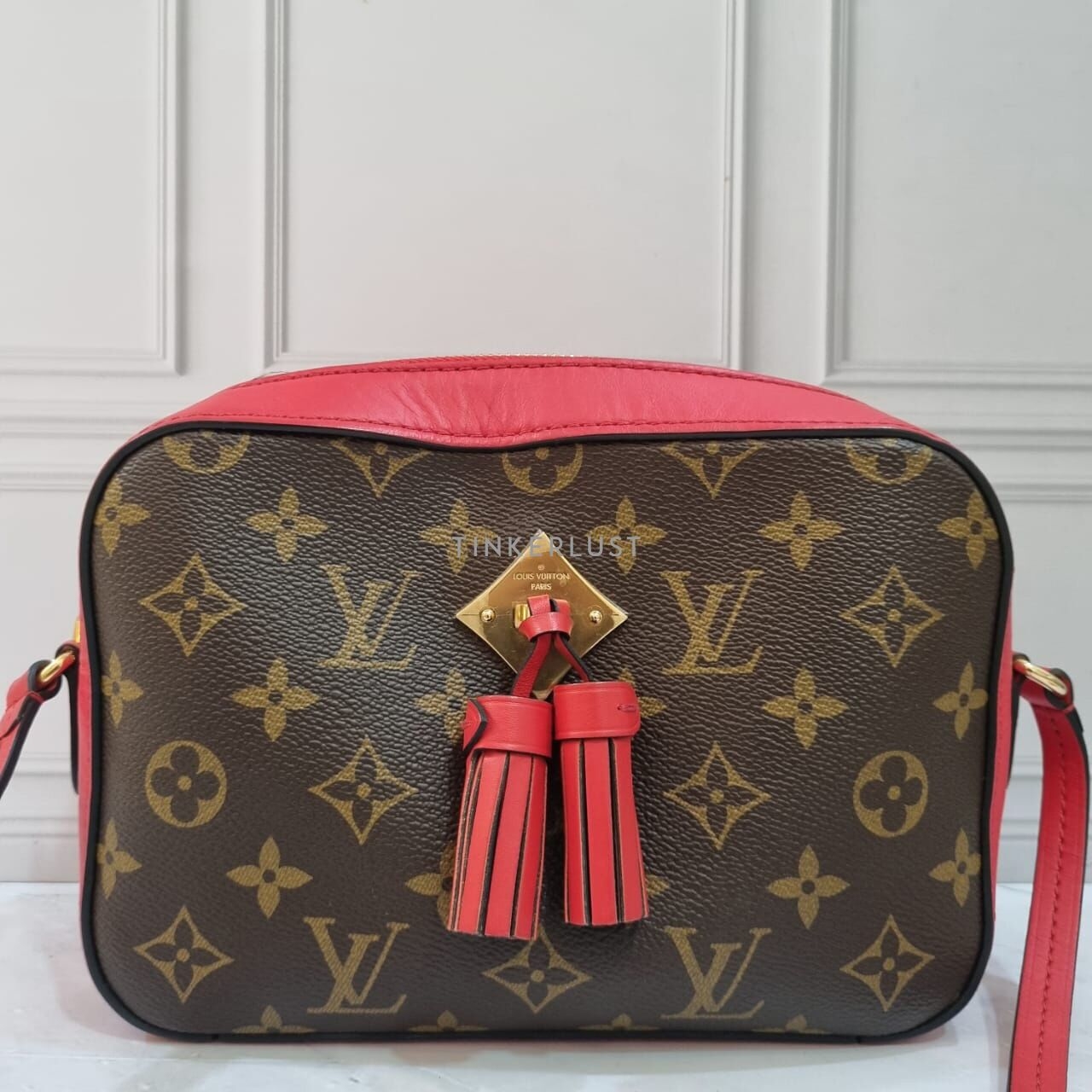 Louis Vuitton Saintoige Red Monogram GHW 2018 Sling Bag