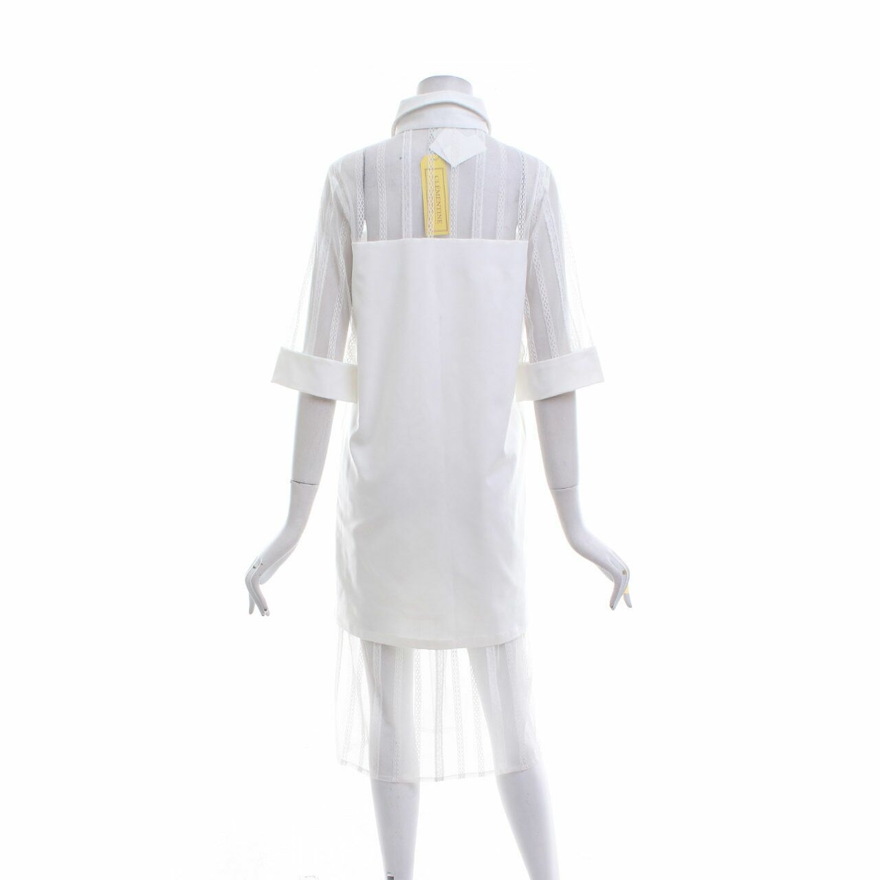 Clementine White Lace Midi Dress