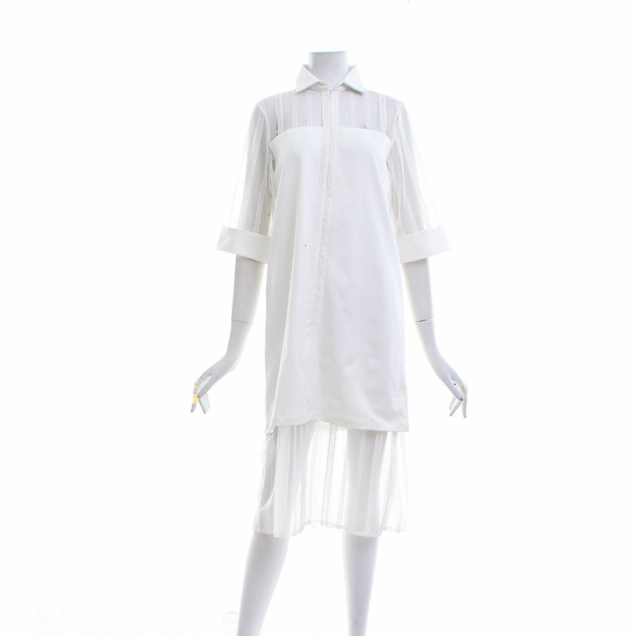 Clementine White Lace Midi Dress