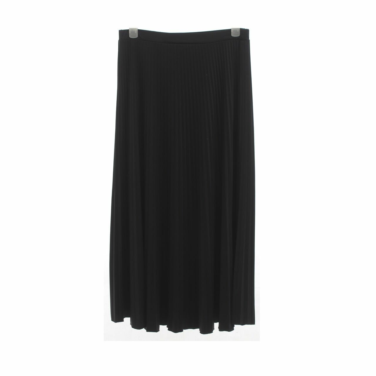 Vintage Treasure Black Pleats Midi Skirt