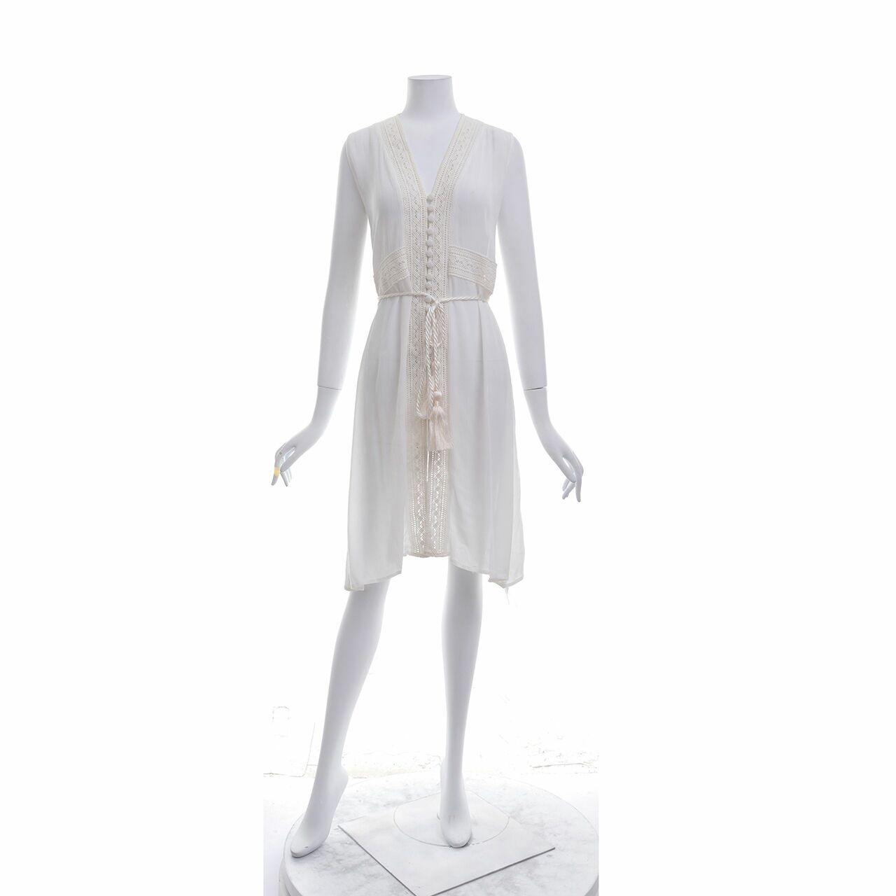 Goya White Midi Dress